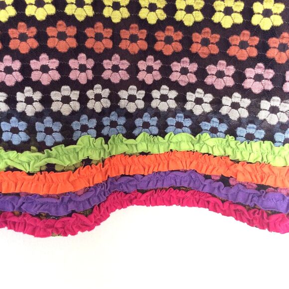 Emily Rose Girls Dress Size 8 Floral Ruffle  Mesh Colorful Back to school Winter - Picture 6 of 12